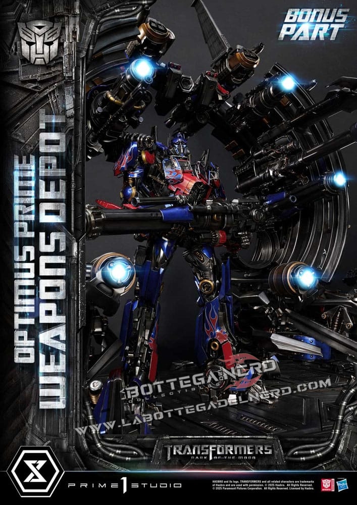 Transformers: Dark of the Moon - Museum Masterline Statue Optimus Prime Weapons Depot (Bonus Version) 127cm - immagine 14
