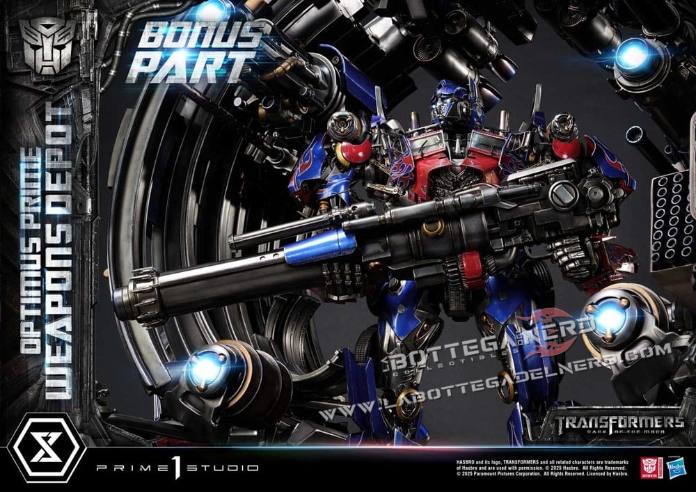 Transformers: Dark of the Moon - Museum Masterline Statue Optimus Prime Weapons Depot (Bonus Version) 127cm - immagine 11