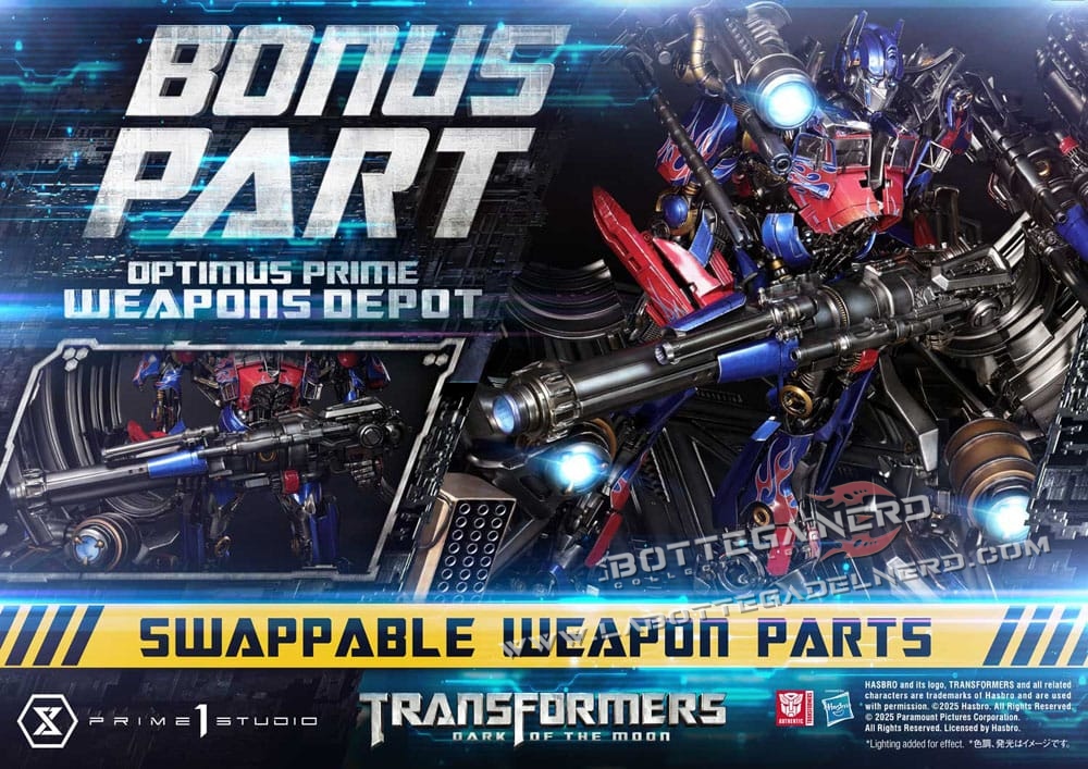 Transformers: Dark of the Moon - Museum Masterline Statue Optimus Prime Weapons Depot (Bonus Version) 127cm - immagine 16