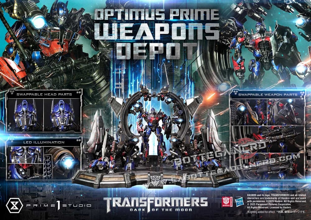 Transformers: Dark of the Moon - Museum Masterline Statue Optimus Prime Weapons Depot (Bonus Version) 127cm - immagine 17