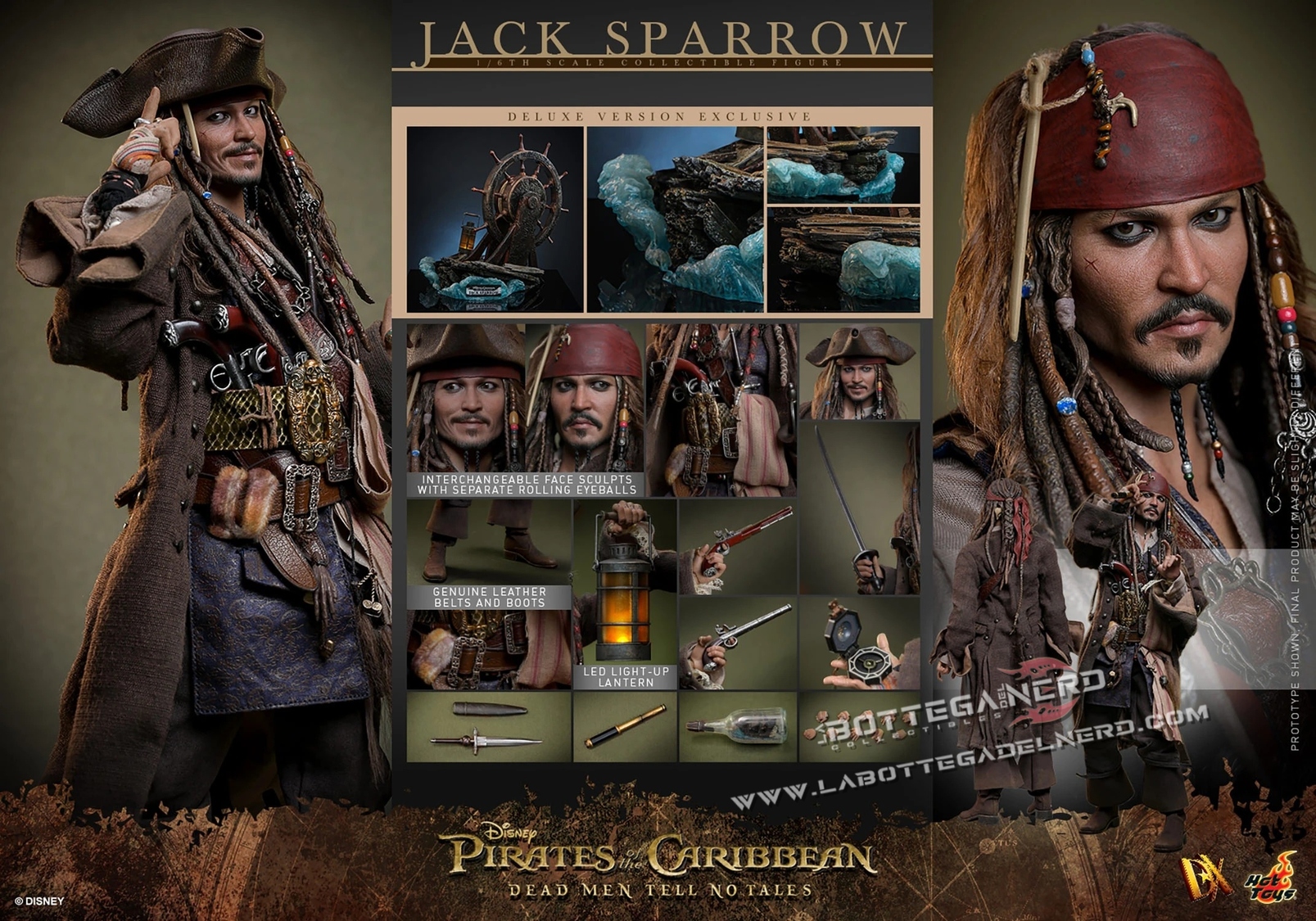 Pirates of the Caribbean - Jack Sparrow Action Figure Deluxe 30cm - immagine 14