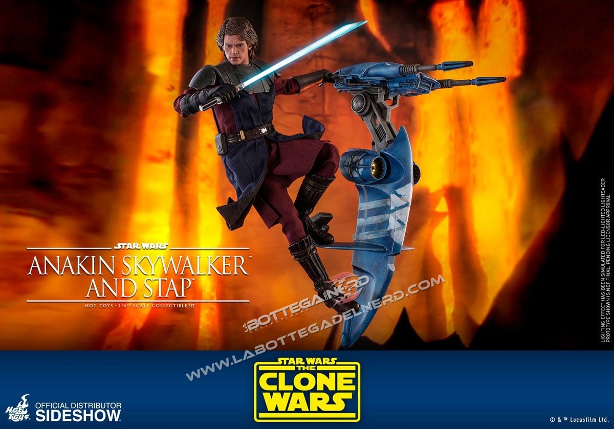 Star Wars The Clone Wars - Action Figure Anakin Skywalker & STAP 31cm - immagine 5