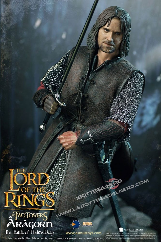 Lord of the Rings - Action Figure 1/6 Aragorn at Helm's Deep 30cm - immagine 3