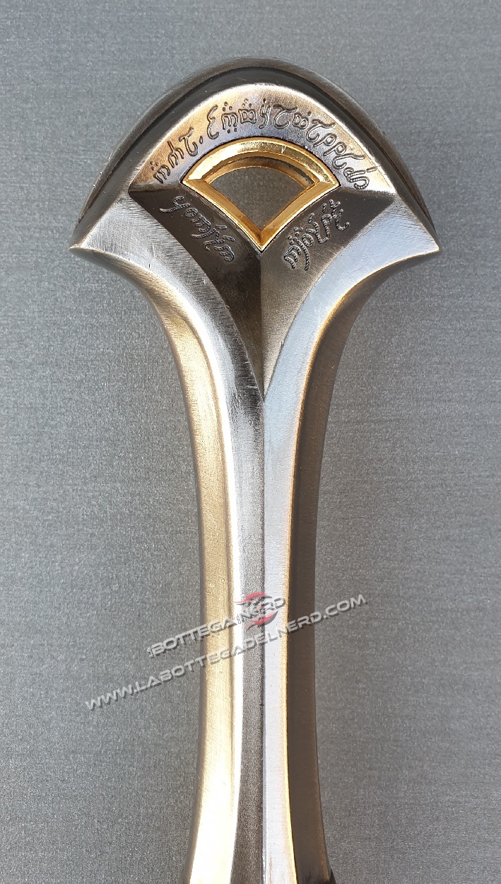 Il Signore degli Anelli - Anduril di Aragorn con incisione + Fodero in ecopelle - immagine 8