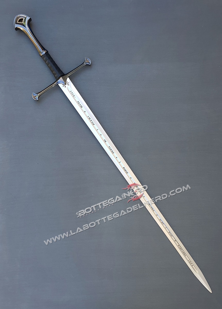 Il Signore degli Anelli - Anduril di Aragorn con incisione + Pannello a muro - immagine 8