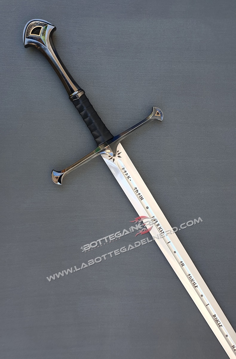 Il Signore degli Anelli - Anduril di Aragorn con incisione + Pannello a muro - immagine 5