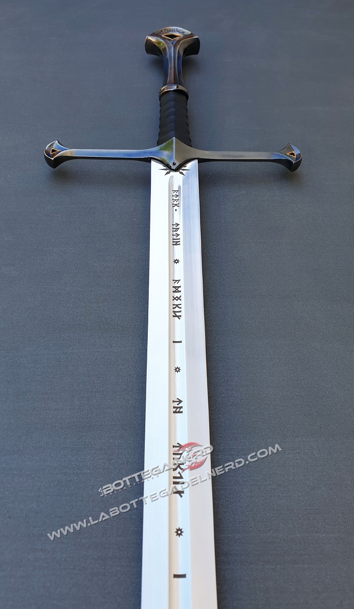 Il Signore degli Anelli - Anduril di Aragorn con incisione + Pannello a muro - immagine 6