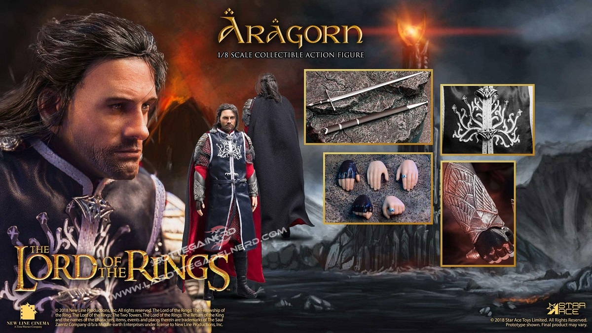Lord of the Rings - Real Master Series Action Figure Aragon 2.0 23cm - immagine 6