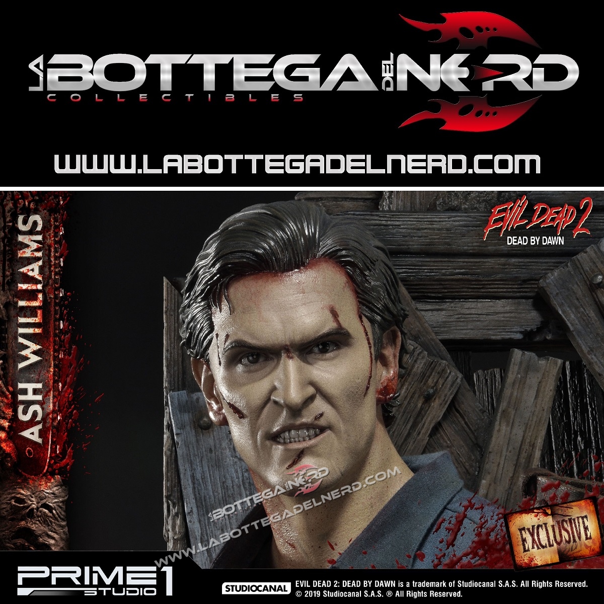 Evil Dead II - Statua 1/3 Ash Williams Exclusive 96cm