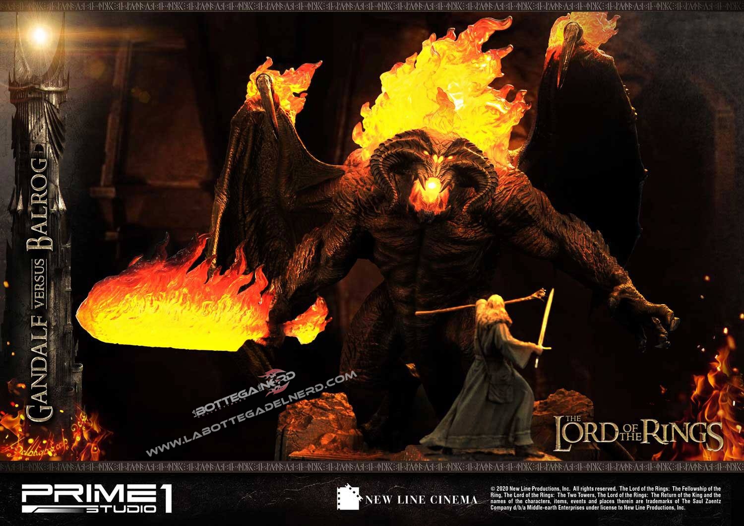 Il Signore degli Anelli - Statua Gandalf Vs. Balrog 79cm - immagine 8