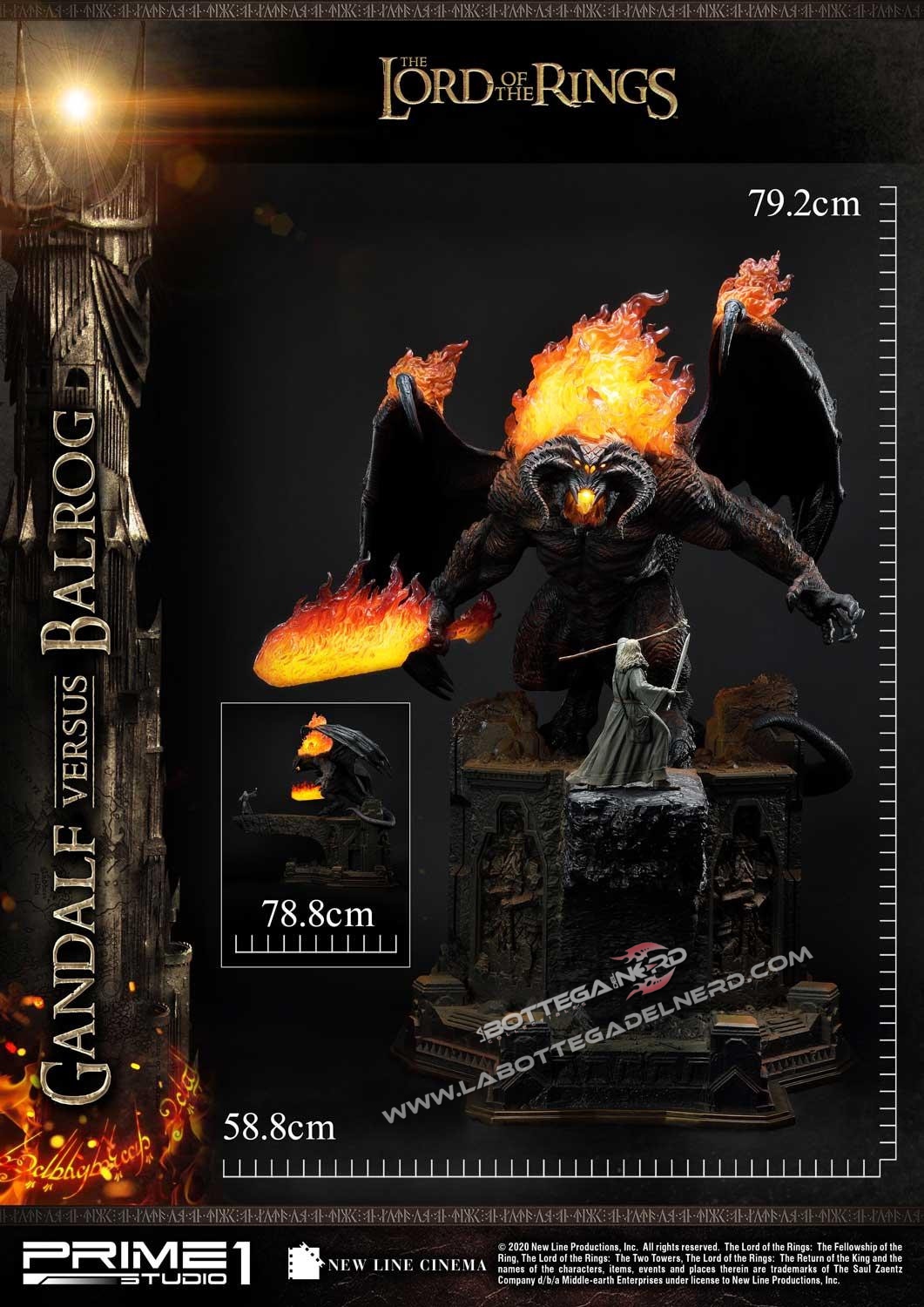 Il Signore degli Anelli - Statua Gandalf Vs. Balrog 79cm - immagine 7