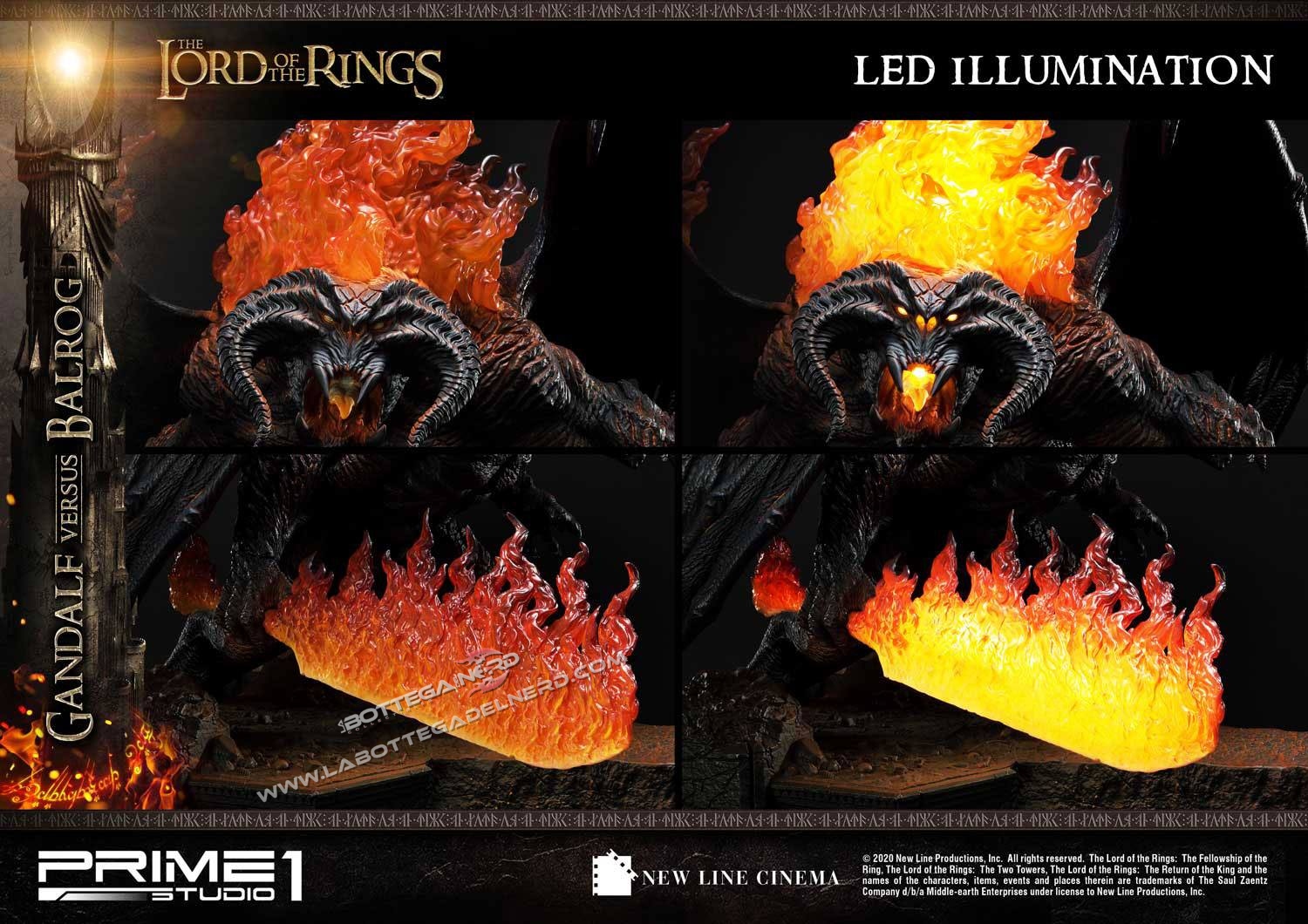 Il Signore degli Anelli - Statua Gandalf Vs. Balrog 79cm - immagine 10