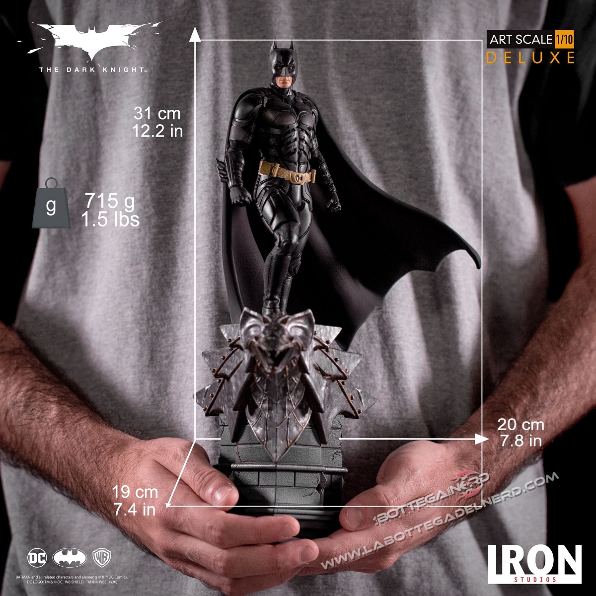 The Dark Knight - Deluxe Art Statua 1/10 Batman 31cm - immagine 7