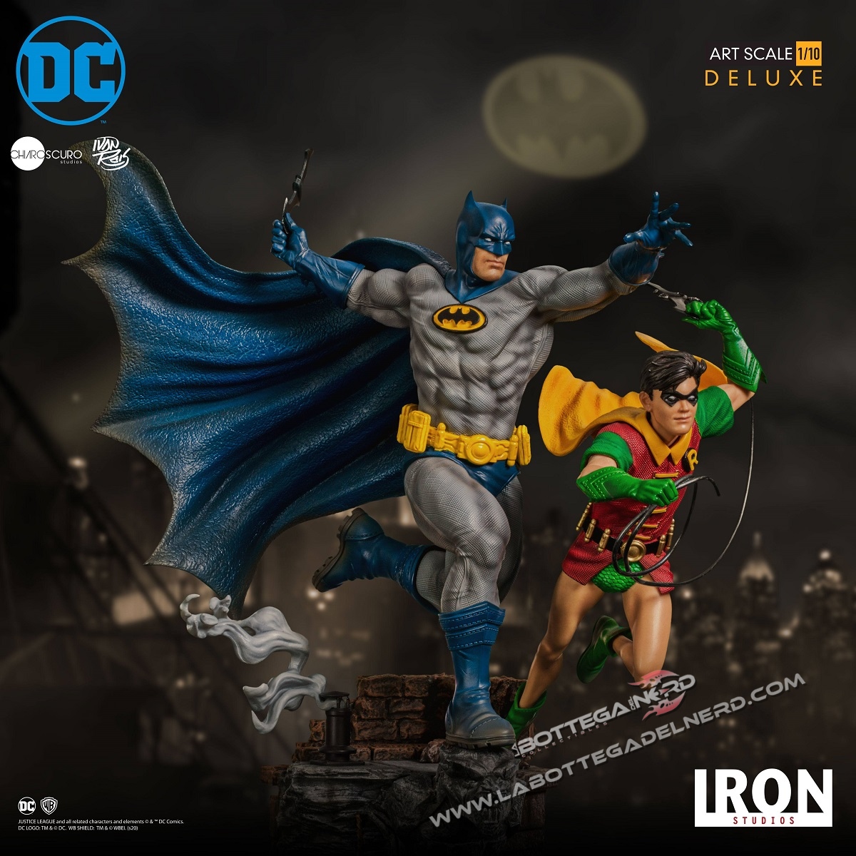 DC Comics - Deluxe Statua 1/10 Batman & Robin by Ivan Reis 25cm - immagine 6