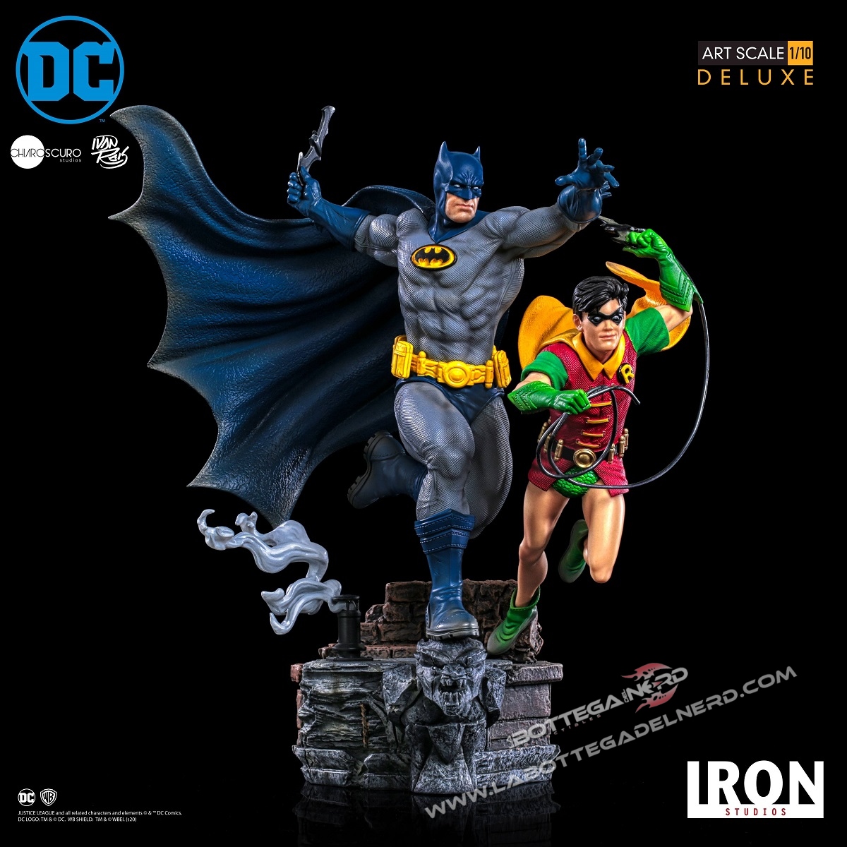 DC Comics - Deluxe Statua 1/10 Batman & Robin by Ivan Reis 25cm - immagine 7
