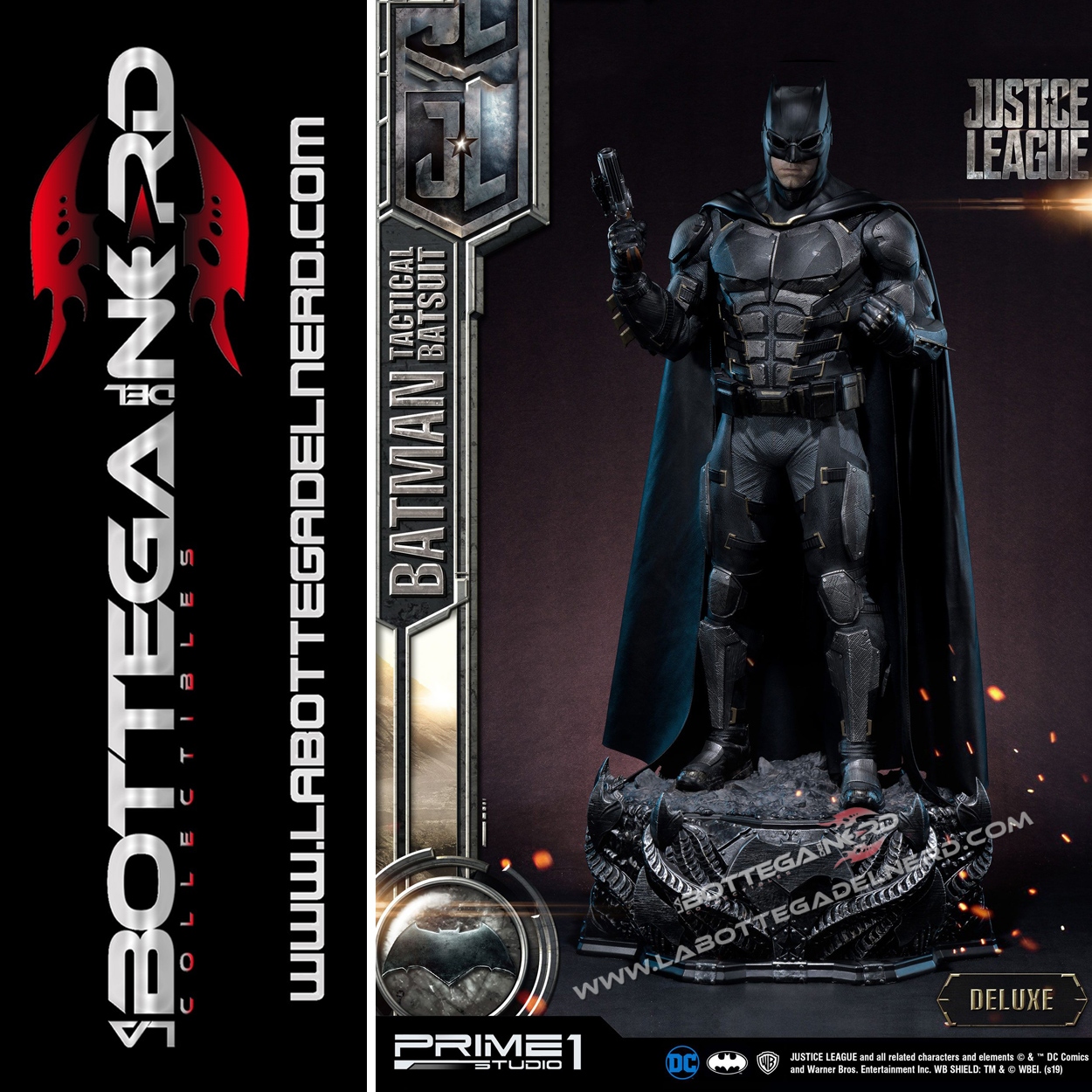 Justice League - Statua Batman Tactical Batsuit 88cm DELUXE