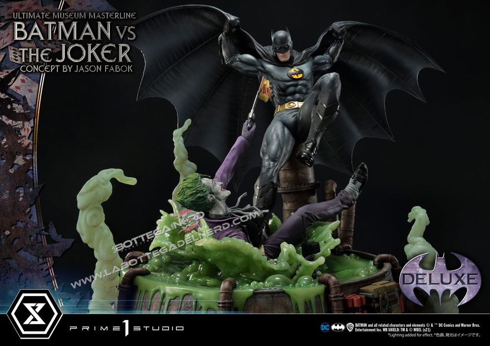 DC Comics Statue 1/3 Batman vs. The Joker Deluxe Bonus Version 85cm - immagine 3