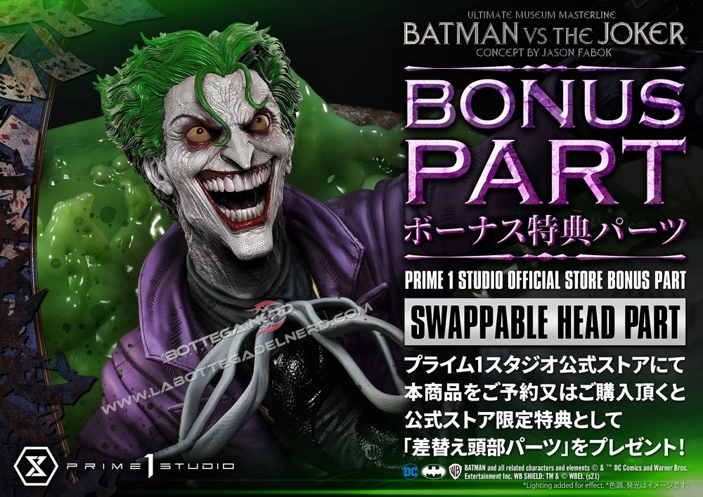 DC Comics Statue 1/3 Batman vs. The Joker Deluxe Bonus Version 85cm - immagine 11