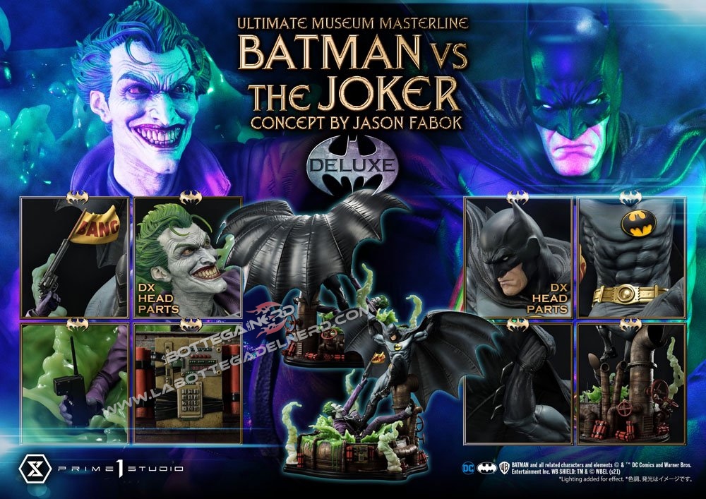DC Comics Statue 1/3 Batman vs. The Joker Deluxe Bonus Version 85cm - immagine 13