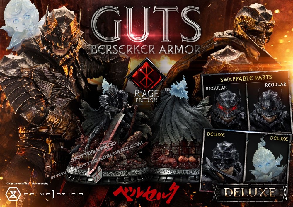 Berserk - Statua 1/4 Guts Berserker Armor Rage Edition Deluxe 67cm - immagine 10