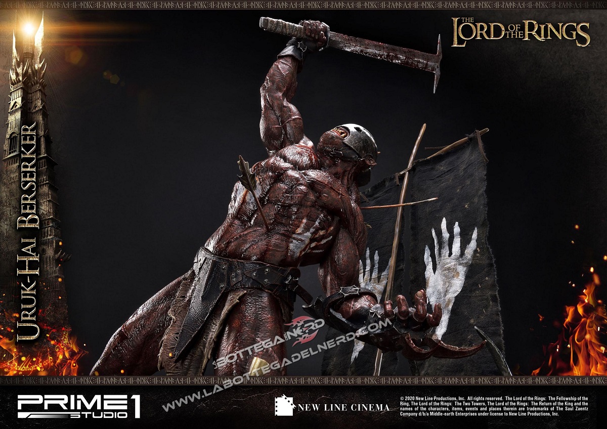 Lord of the Rings - Statua 1/4 Uruk-Hai Berserker 93cm - immagine 3