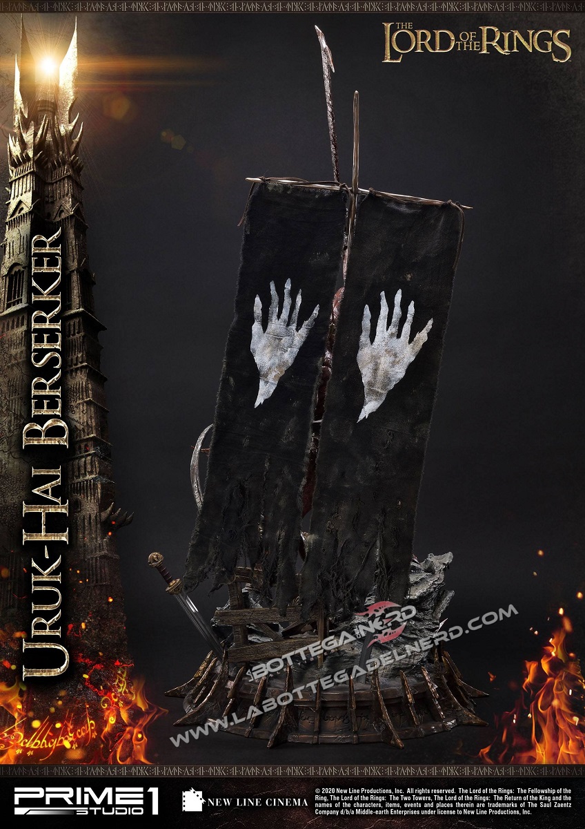 Lord of the Rings - Statua 1/4 Uruk-Hai Berserker 93cm - immagine 5