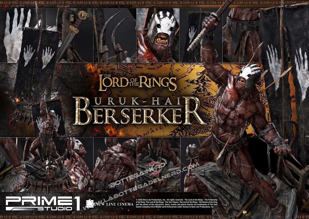 Lord of the Rings - Statua 1/4 Uruk-Hai Berserker 93cm - immagine 10