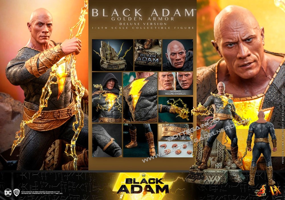 Black Adam - DX Action Figure 1/6 Black Adam Golden Armor 33cm - immagine 11
