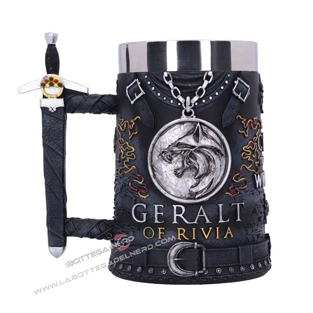 BOCCALE IN RESINA - The Witcher Tankard Geralt of Rivia 16cm - immagine 4
