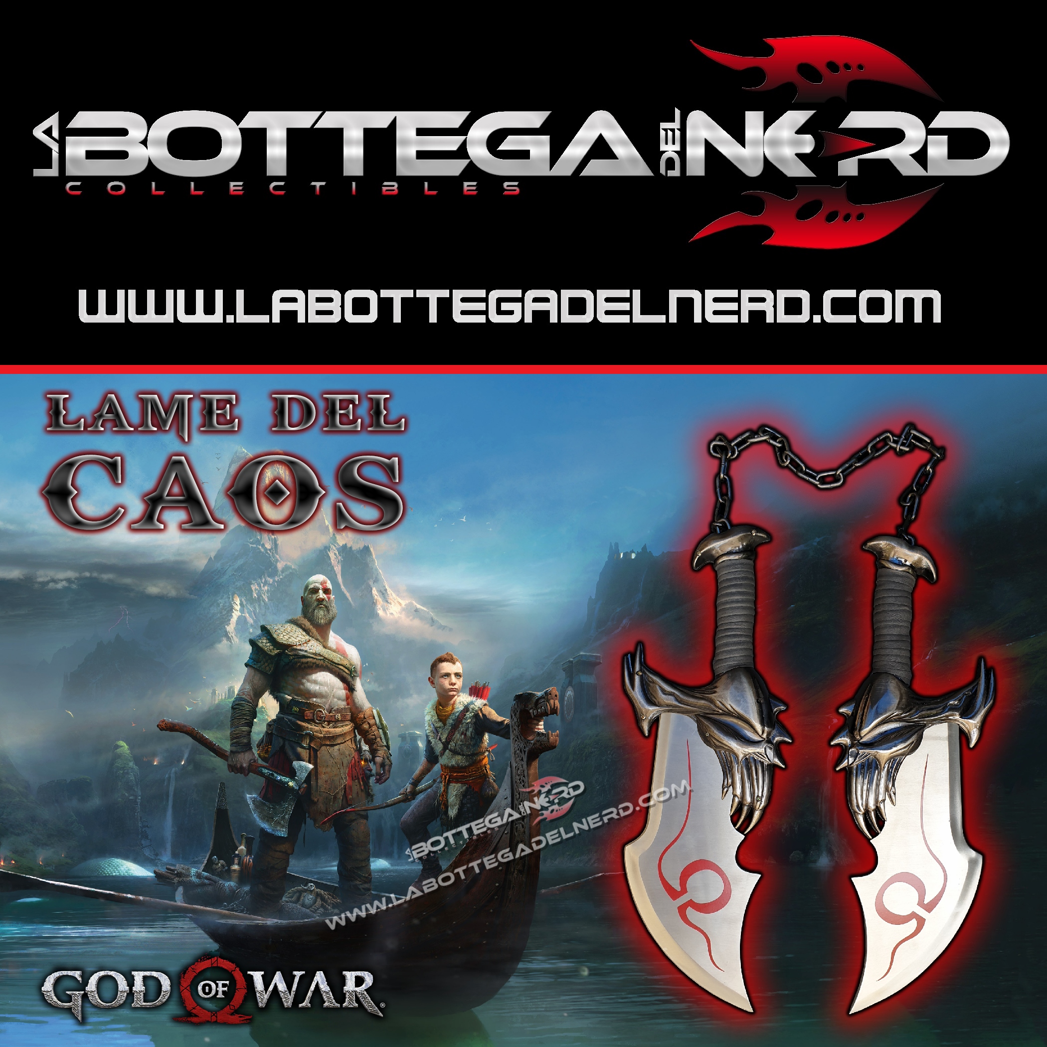 God of War 4 - ULTIMATE PACK Leviatano, Scudo, Lame del Caos 1:1 - immagine 5