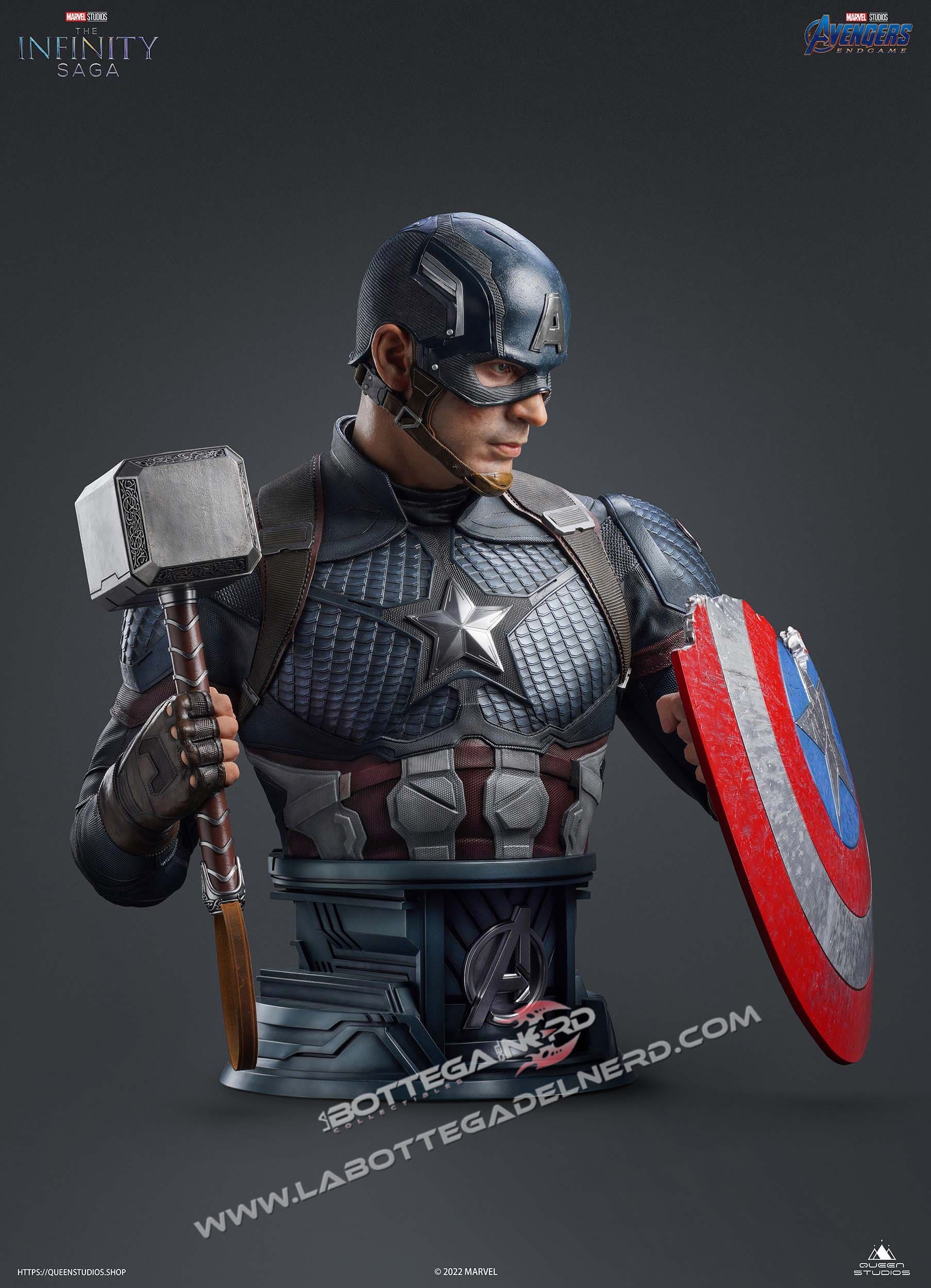 Marvel – Bust Captain America 1/1 Queen Studios 93cm - immagine 2