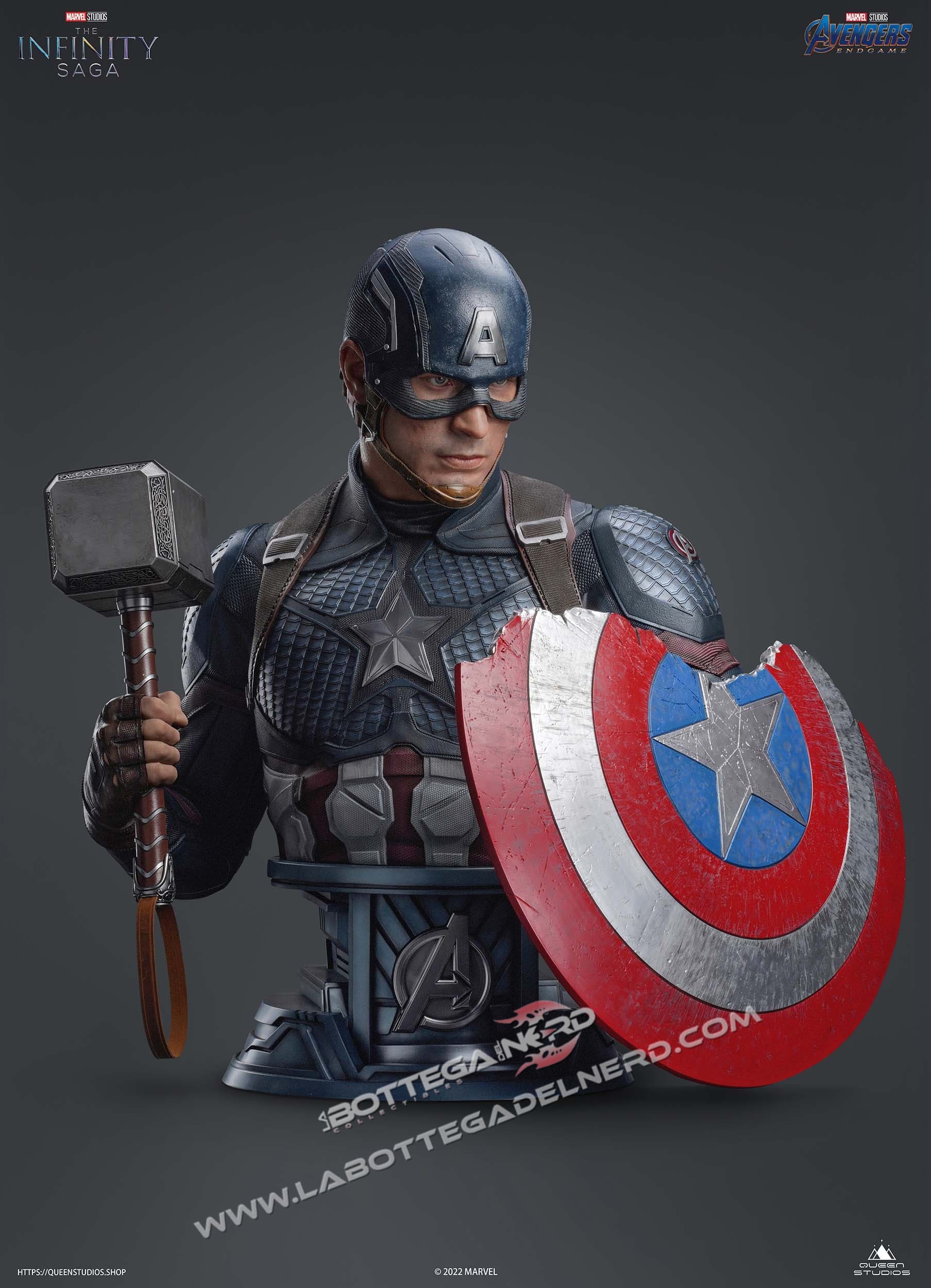 Marvel – Bust Captain America 1/1 Queen Studios 93cm - immagine 3