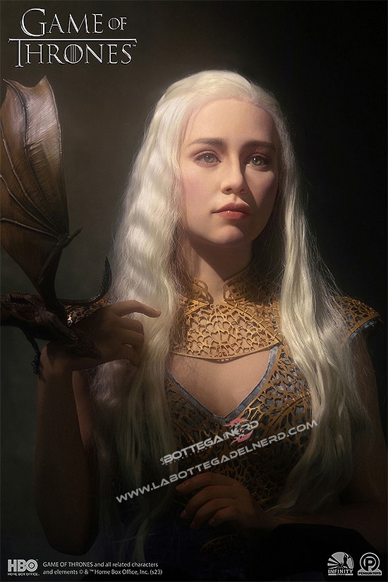 Game of Thrones - Busto 1/1 Mother of Dragons Daenerys Targaryen 75cm - immagine 4