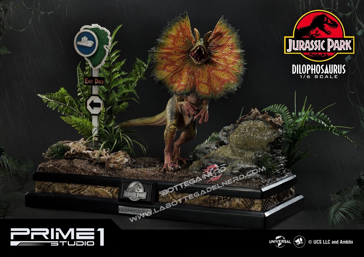 Jurassic Park - Statua 1/6 Dilophosaurus Bonus Version 41cm - immagine 2