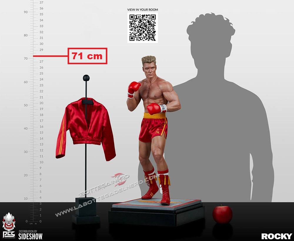 Rocky IV - Statue 1/3 Ivan Drago: Siberian Bull (RED) 71cm - immagine 10