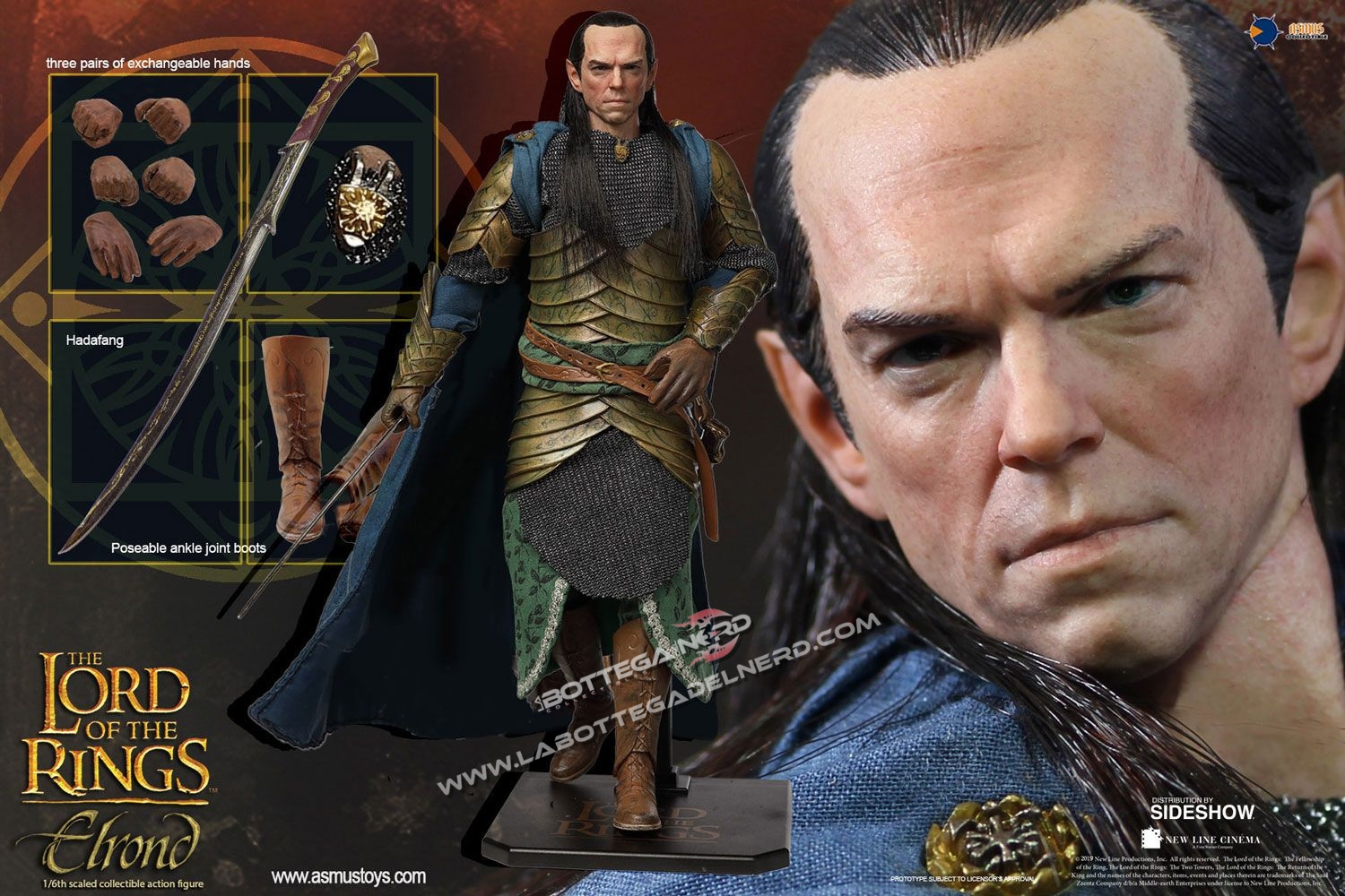 Lord of the Rings - Action Figure 1/6 Elrond 30cm - immagine 8