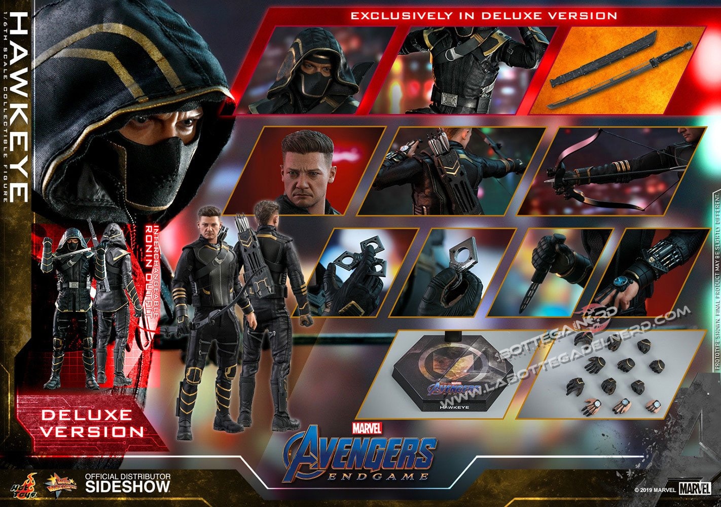Avengers Endgame - Action Figure Deluxe Hawkeye 30cm - immagine 8