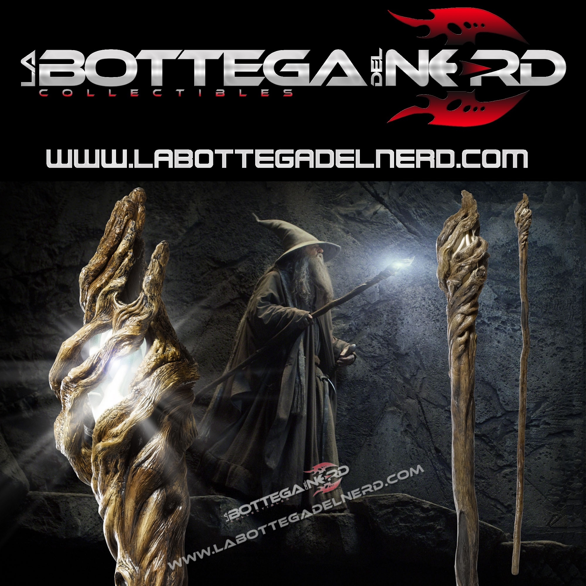 The Hobbit - Replica 1/1 Staffa Gandalf 187cm