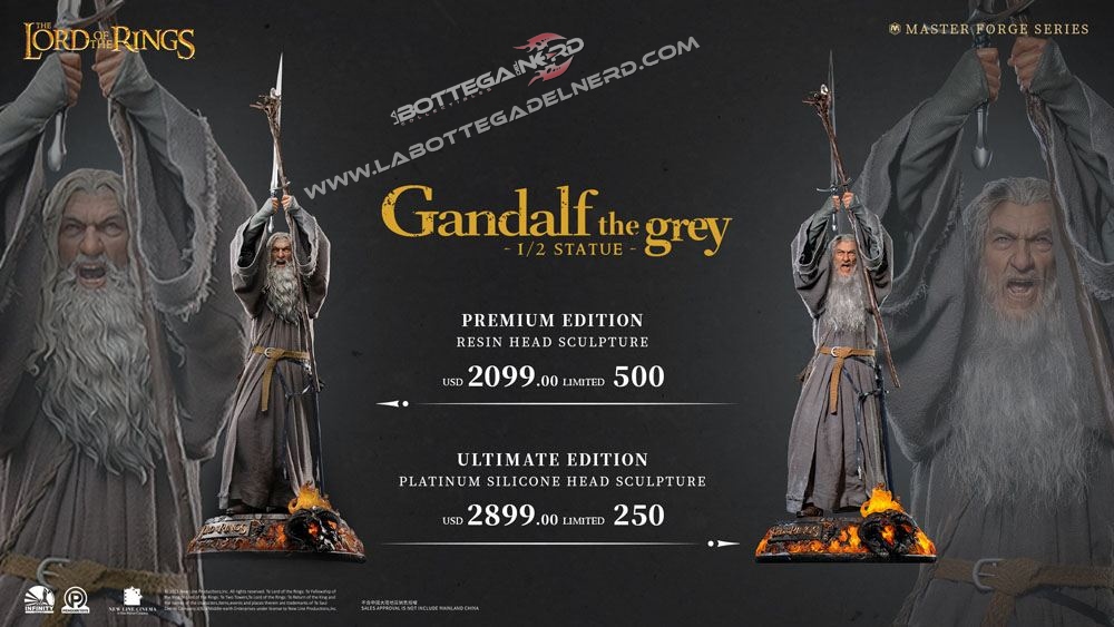 Lord Of The Rings - Statue 1/2 Gandalf The Grey Premium Edition 156cm - immagine 11