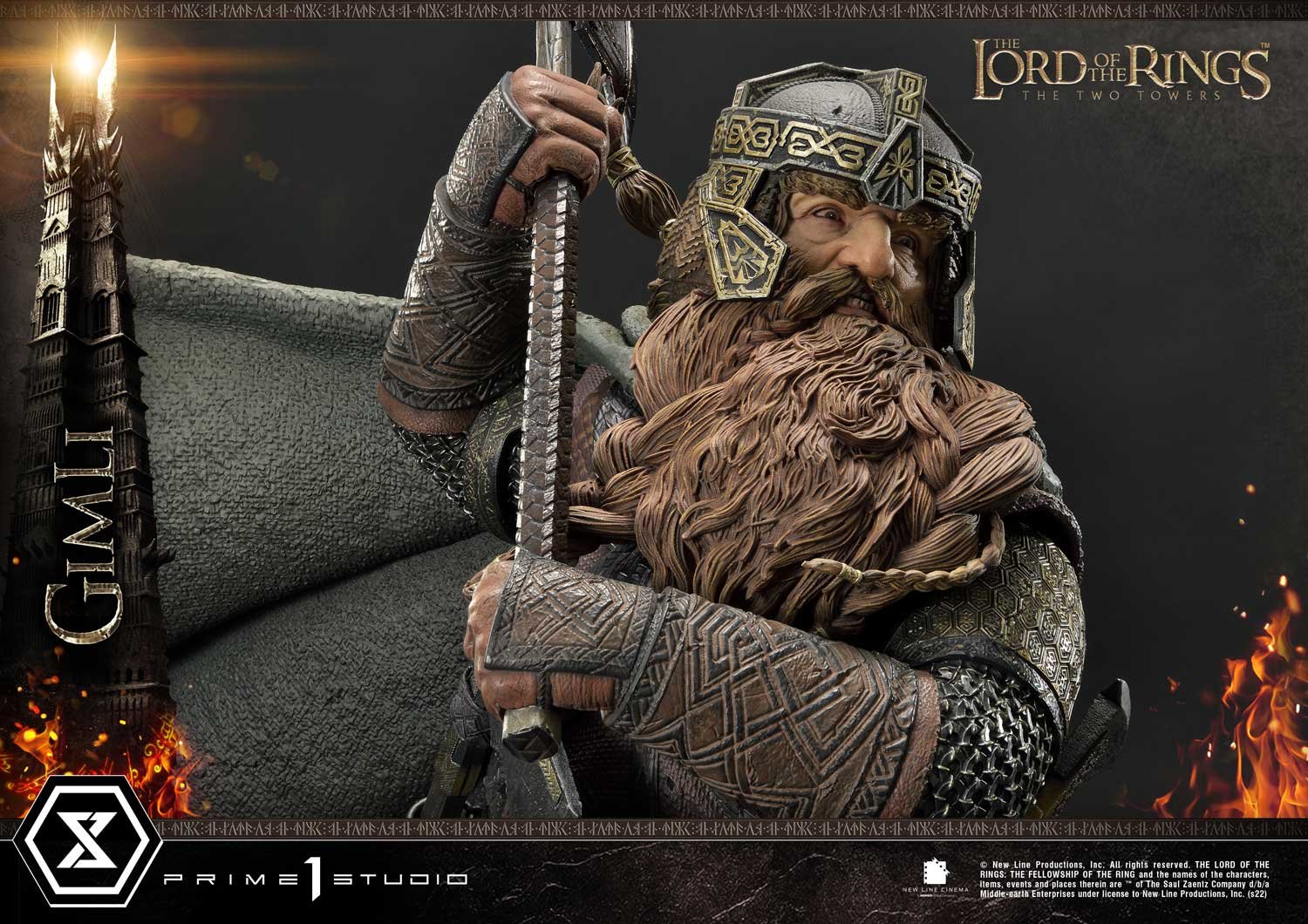 Lord of the Rings: The Two Towers - Statue 1/4 Gimli Bonus Version 56cm - immagine 12