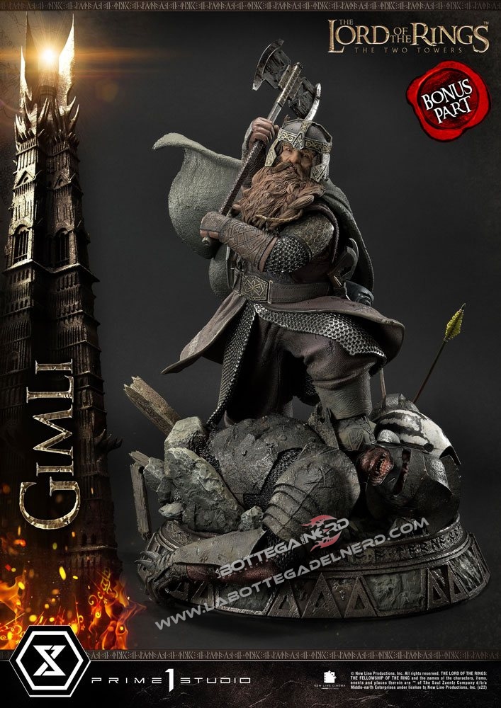 Lord of the Rings: The Two Towers - Statue 1/4 Gimli Bonus Version 56cm - immagine 4