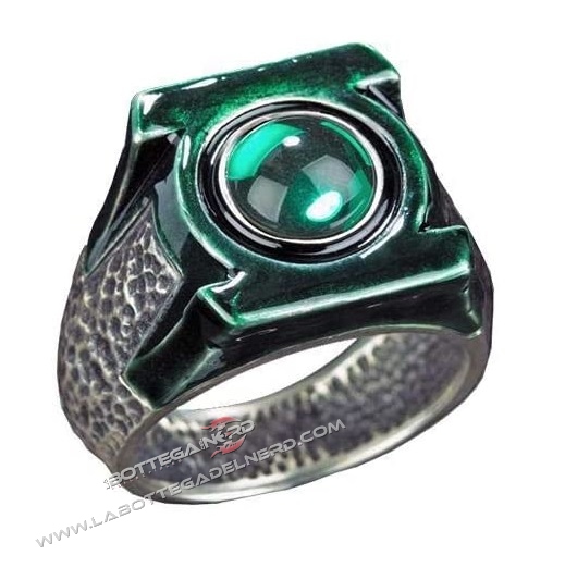Green Lantern - Anello Lanterna Verde in acciaio con espositore - immagine 3