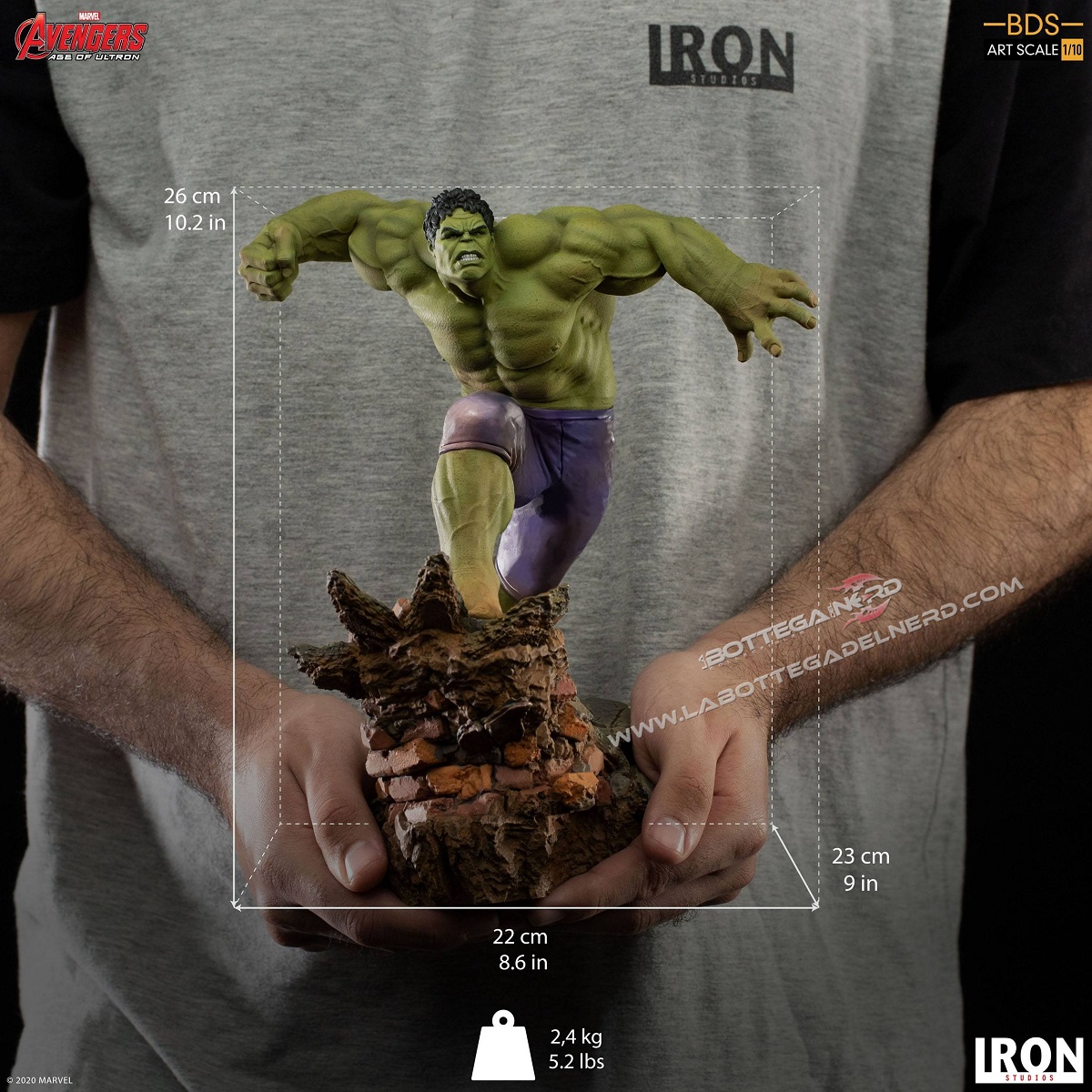 Avengers Age of Ultron - BDS Art Scale Statua 1/10 Hulk 26cm - immagine 7
