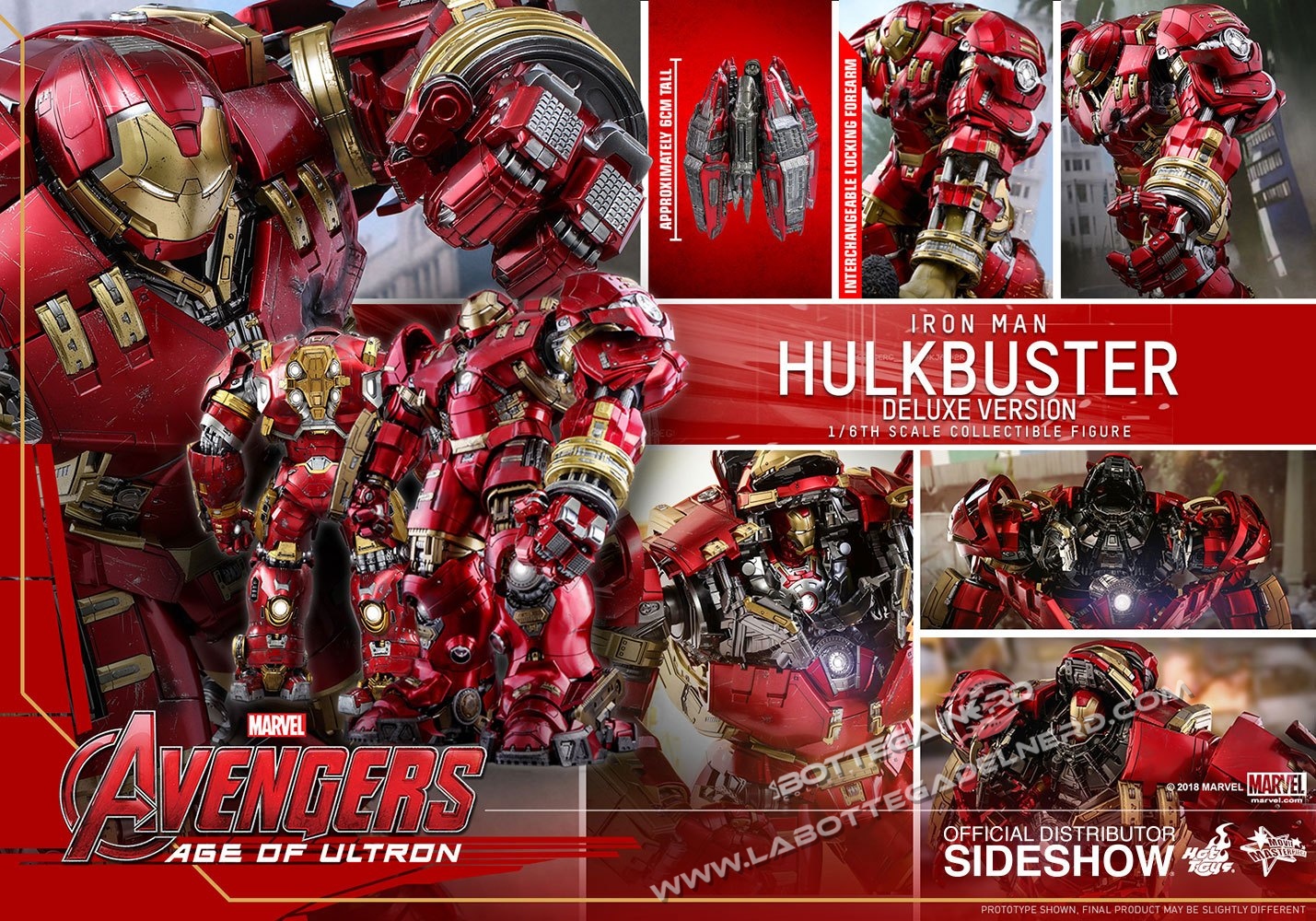 Avengers AoU - Action Figure Hulkbuster Deluxe Version 55cm - immagine 14