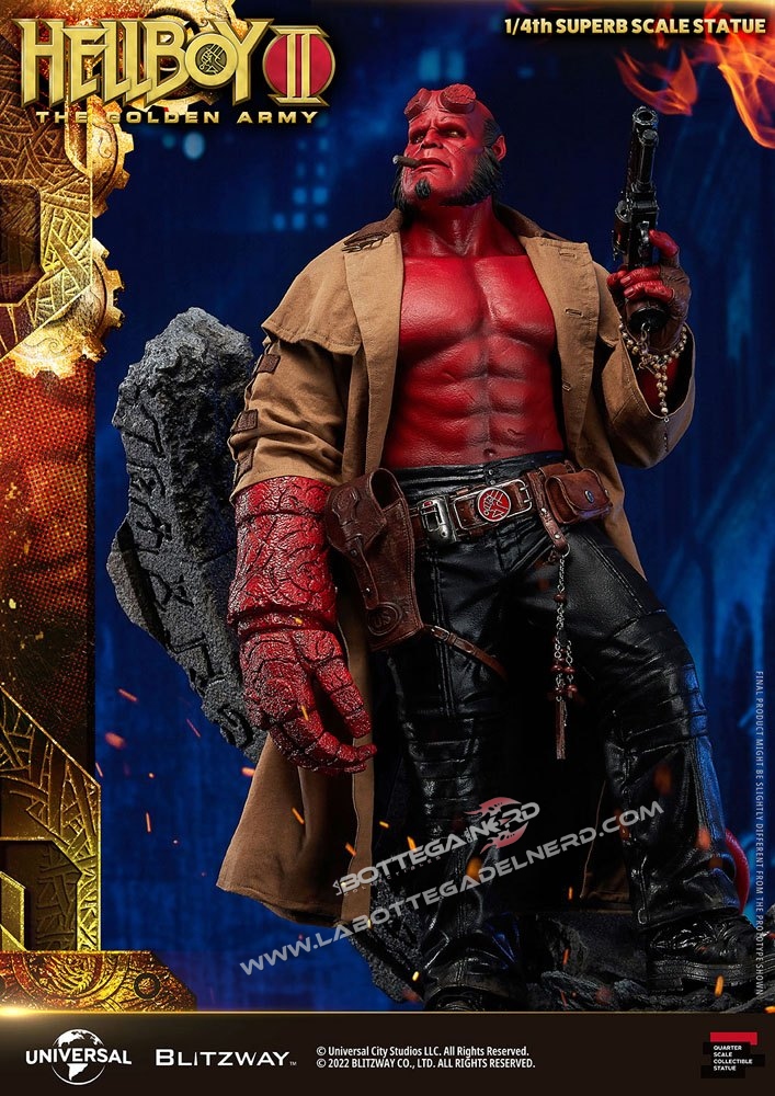 Hellboy II: The Golden Army - Superb Statue 1/4 Hellboy 70cm - immagine 8
