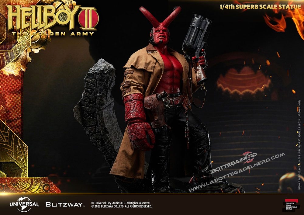 Hellboy II: The Golden Army - Superb Statue 1/4 Hellboy 70cm - immagine 10