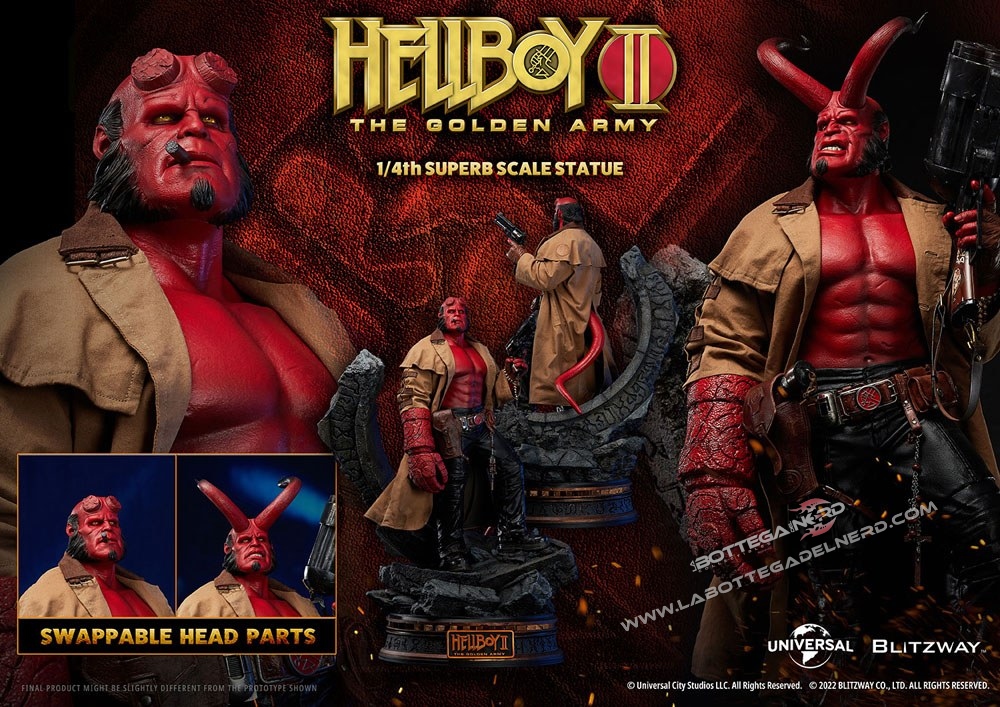 Hellboy II: The Golden Army - Superb Statue 1/4 Hellboy 70cm - immagine 14
