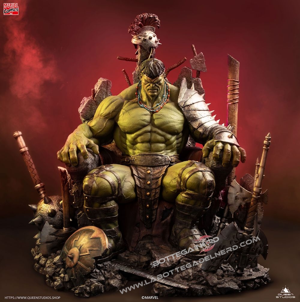 Marvel - Statua Hulk on Throne Queen Studios Regular 67cm - immagine 2