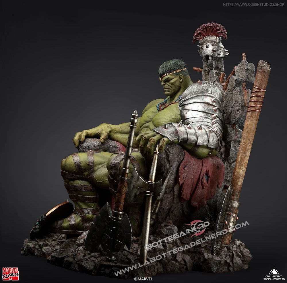 Marvel - Statua Hulk on Throne Queen Studios Regular 67cm - immagine 3