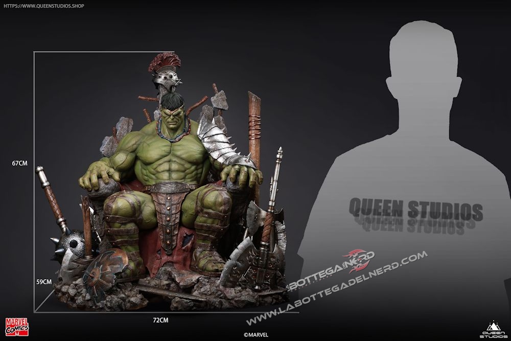 Marvel - Statua Hulk on Throne Queen Studios Regular 67cm - immagine 8